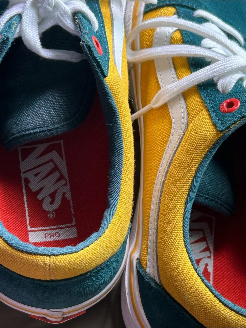 Vans Yellow and Black Low-Top Sneakers